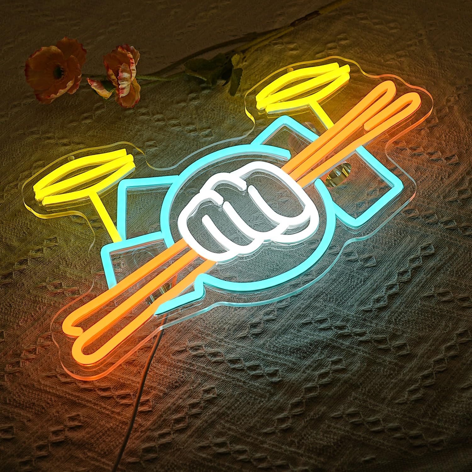 Drum Set Neon Sign USB Powered - Lighting Decoration Ideas review and price