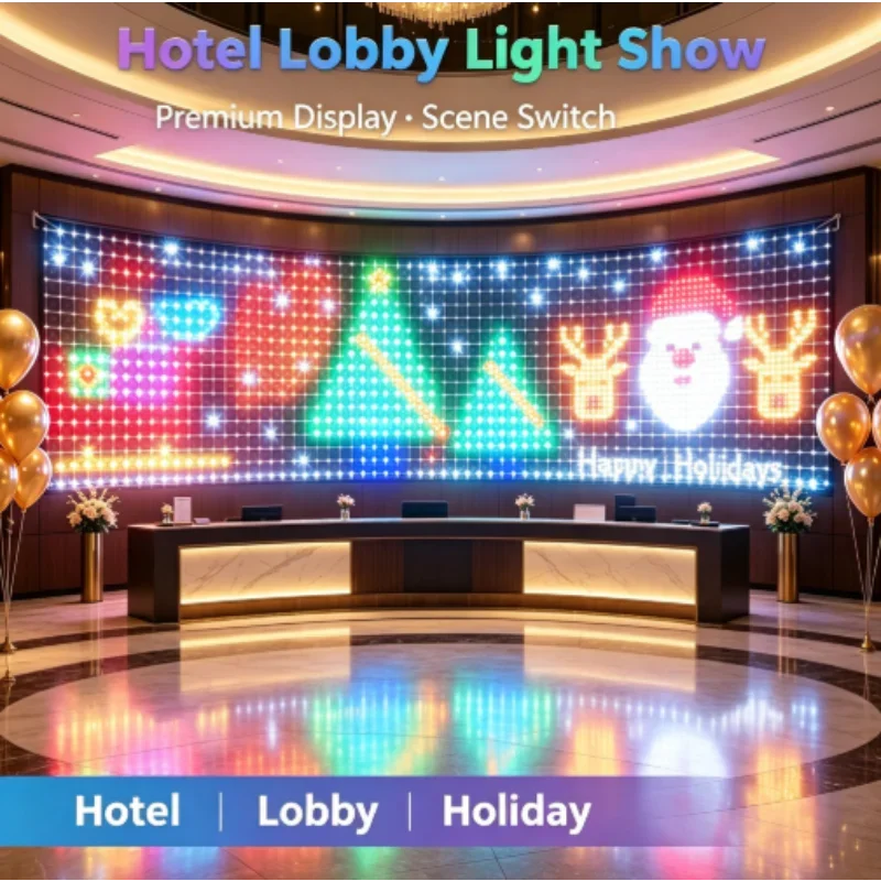 RGBIC LED Outdoor Net Lights C - Lighting Christmas Decor review and price