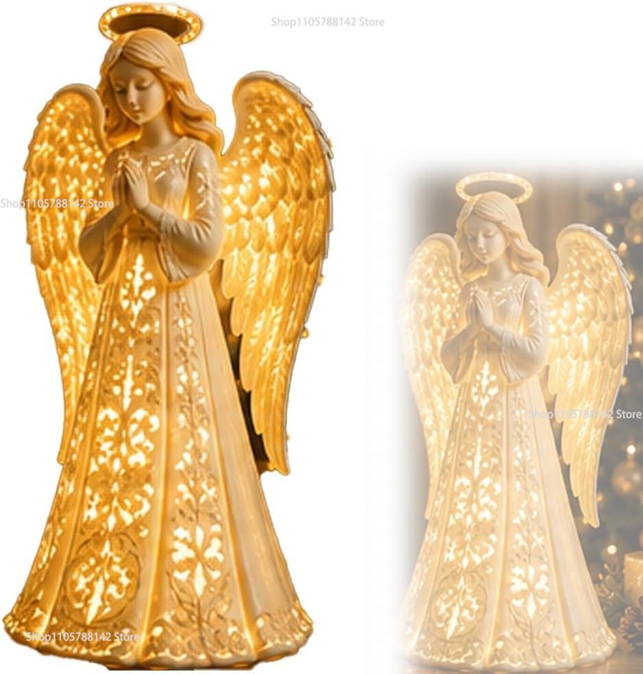 Christmas Angel Blessing Wall  - Lighting Christmas Decor review and price
