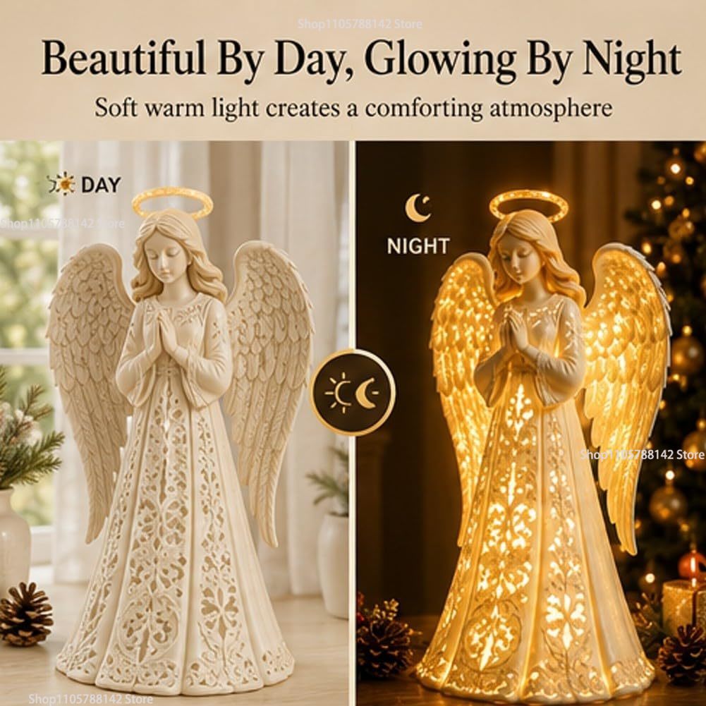 Christmas Angel Blessing Wall  - Lighting Christmas Decor review and price