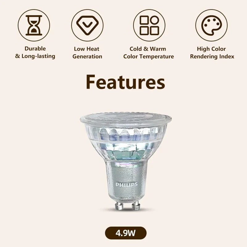 Philips LED GU10 PAR16 Essenti - Philips Bulb Led Classic review and price