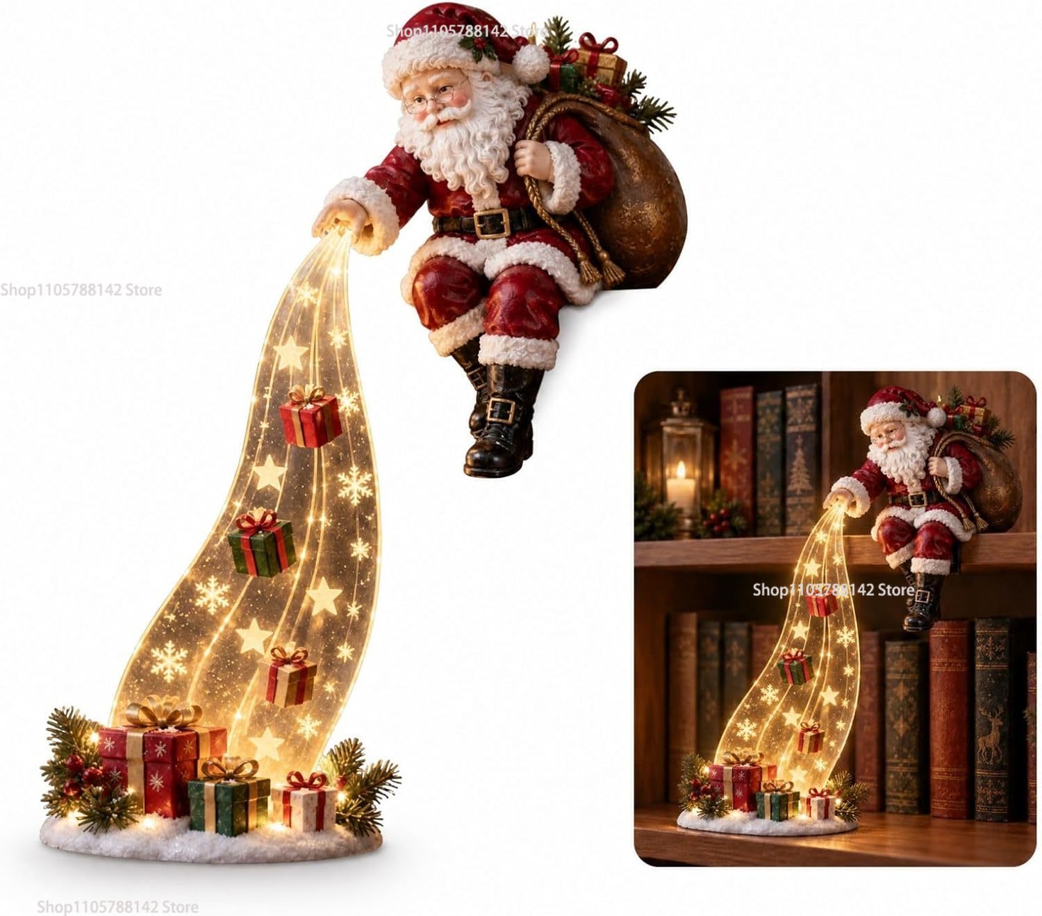 Christmas Shelf-Edge Lighted S - Lighting Christmas Decor review and price