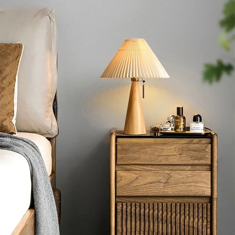Retro Pleated Table Lamp Nordi - Lighting Decor Bedroom review and price
