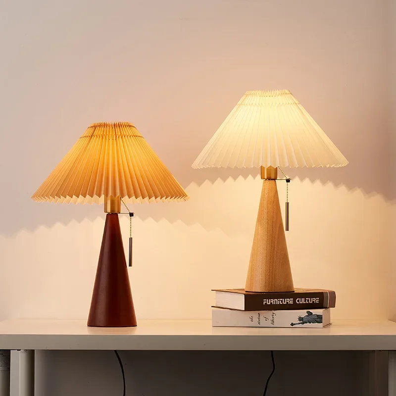 Retro Pleated Table Lamp Nordi - Lighting Decor Bedroom review and price